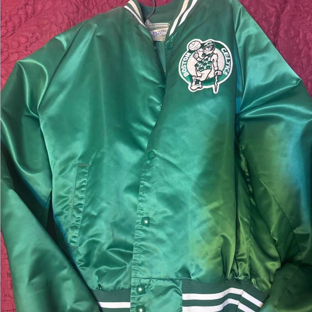 Vintage 1980s Boston Celtics Chalkline Jacket Sz LG